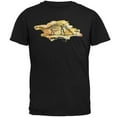 thumbnail image 1 of Dinosaur Fossil Brontosaurus Mens T Shirt Black MD, 1 of 1