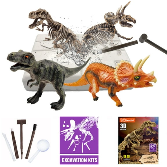 10Leccion Dinosaur Fossil Dig Kit - Dinosaur Toys for Kids Aged 6 , Educational Science Toy and Gift for Boys & Girls