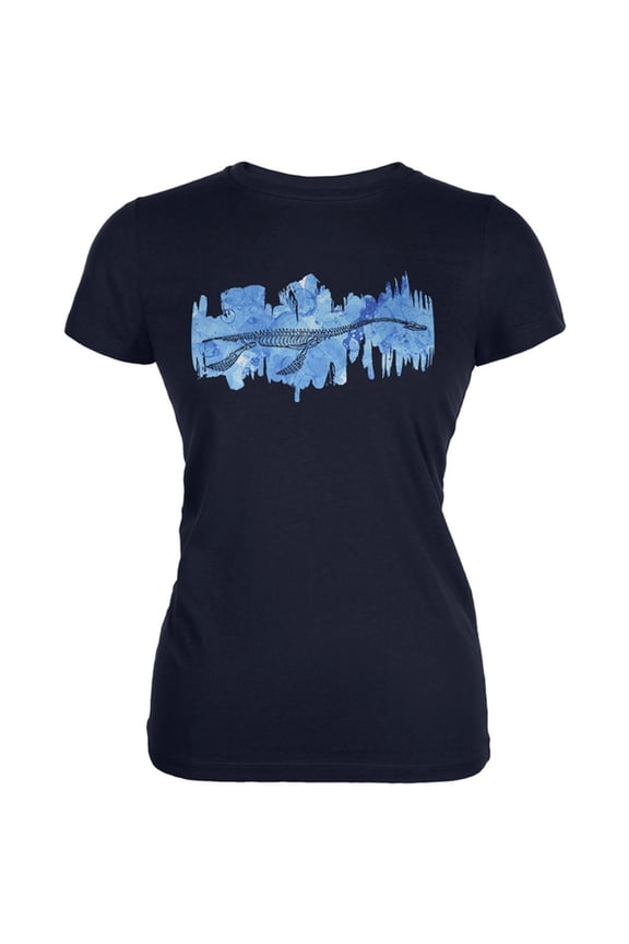 Dinosaur Fossil Plesiosaurus Juniors Soft T Shirt Navy LG