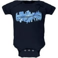 thumbnail image 1 of Dinosaur Fossil Plesiosaurus Soft Baby One Piece Navy 12-18 M, 1 of 1