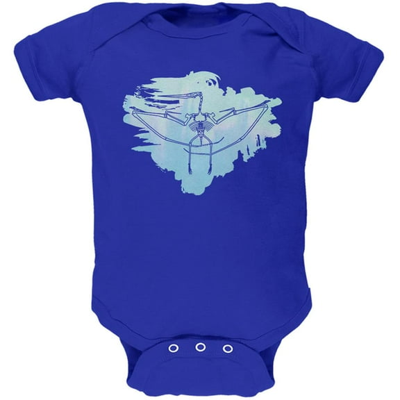 Dinosaur Fossil Pterodactyl Soft Baby One Piece Royal 12-18 M