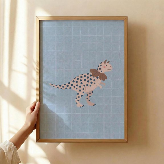 Dinosaur Gallery Art , Playroom Dino Poster, Boho Boys Nursery Wall Decor , Poster Print Only