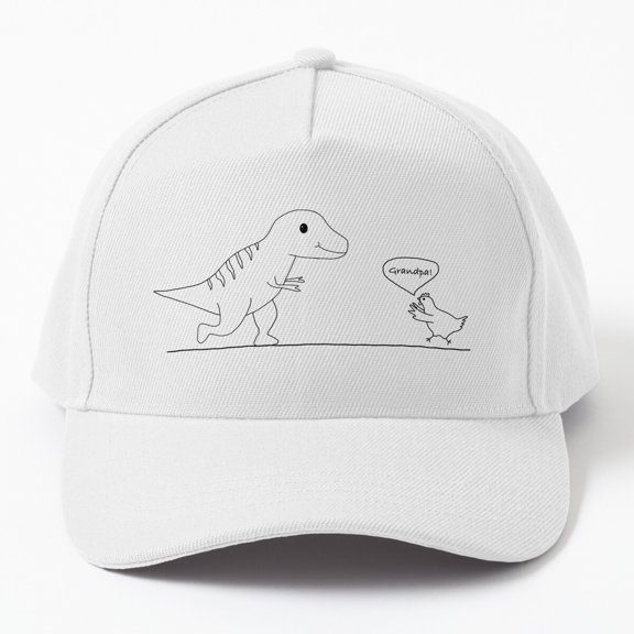 Dinosaur Grandpa Baseball Hat, Evolution Grandfather Family Graphic Design, Classic Cap
