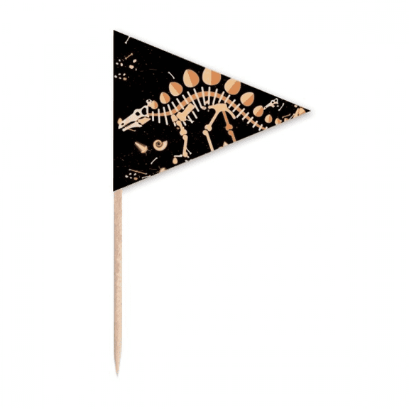 Dinosaur Grass Huge Stegosaurus Toothpick Triangle Cupcake Toppers Flag