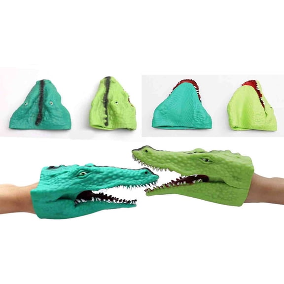 Dinosaur Hand Puppet Glove Toy,Realistic Animal Simulation Arm Puppet Performance Toy,Movable Mouth Role Play Storytelling Interaction Toy,Soft Flexible Costume Entertainment Display Puppet Toy