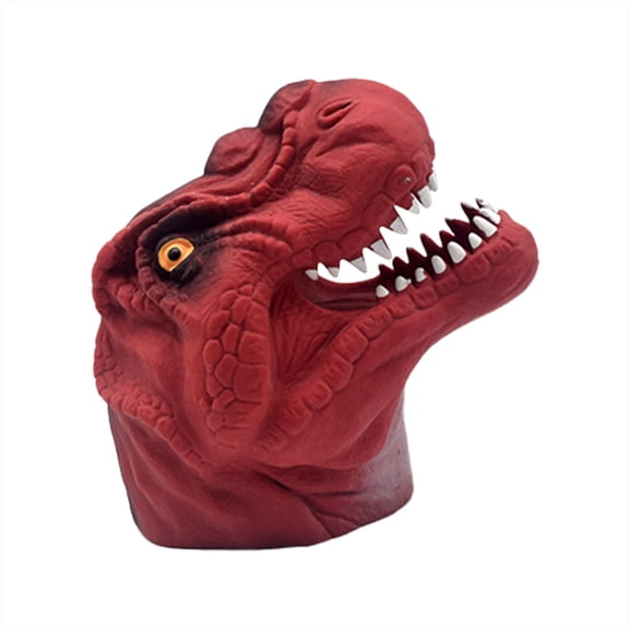 Dinosaur Hand Puppet Red Dinosaur Puppet Rubber Realistic Head Lifelike Hand Puppet Halloween For Children And Adults Seasonal Clearance