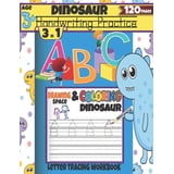 Dinosaur Handwriting Practice: 3 in 1 Letter Tracing Workbook Age 3 ...
