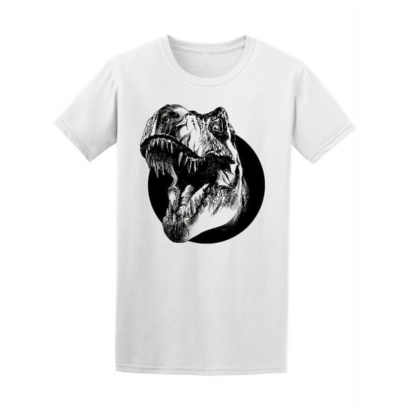 Dinosaur Head In Circle T-Shirt Men -Image by Shutterstock, Male Medium