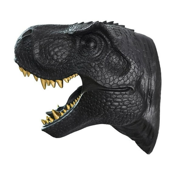 Hi-Line Gift Ltd. Dinosaur Head Sculpture Black Color Wall Mounted Ornament