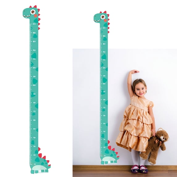 Dinosaur Height Chart Wall Decal Removable Growth Measurement Ruler for Kids (76 195X20X0.1cm Home Decor