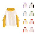 thumbnail image 1 of Dinosaur Hoodies for Women 2025 Cute Kawaii Dino Hoodie Long Sleeve Hoody Hooded Sweatshirt Women Pullover, 1 of 6