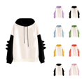 thumbnail image 1 of Dinosaur Hoodie 2025 Cute Dino Hoodie Long Sleeve Hooded Sweatshirt Color Block Pullover Hoodies for Women, 1 of 6