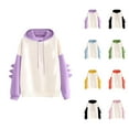 thumbnail image 1 of Dinosaur Hoodies for Women 2025 Cute Kawaii Dino Hoodie Long Sleeve Hoody Hooded Sweatshirt Women Pullover, 1 of 6