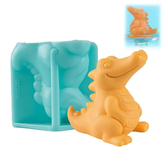 Dinosaur Ice Cube Tray, Silicone Candy Molds Gummy Dinosaur Molds, Fun 3D Shapes Moulds with Homemade Flavored Freeze Snacks for Summer Drinks,Whiskey,Cocktail, DIY Baking Tool for Easter