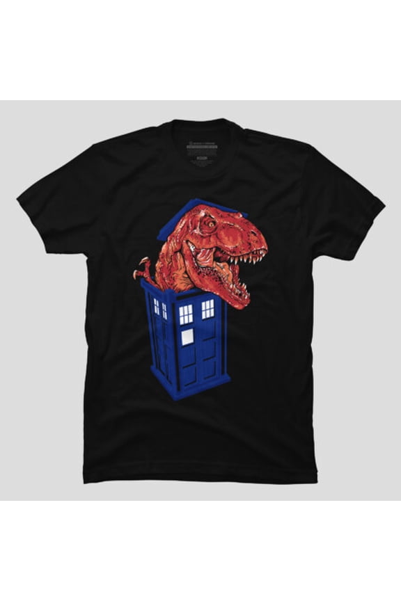 Dinosaur In The TARDIS Funny Sci-Fi Parody T-shirt M2983204, Up to Size 5XL