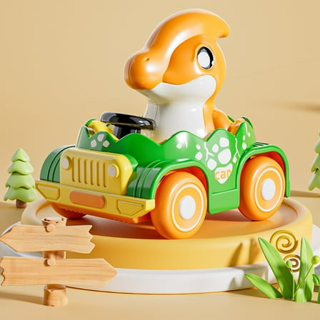 Dinosaur Inertial Toy Car – Push and Go Dino Powered Vehicle for Kids, Multicolor Friction Car Toy for Toddlers Indoor Outdoor Play, Educational Gift for Boys Girls