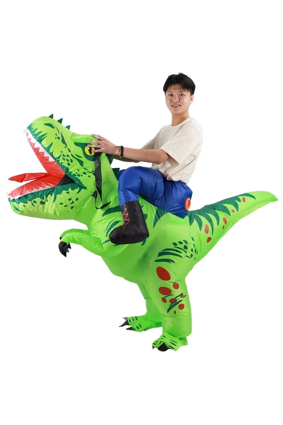Dinosaur Inflatable Costume, Tyrannosaurus Rex Halloween Costume, Fun Inflatable Costume Cosplay for Holiday Parties and Role-playing,