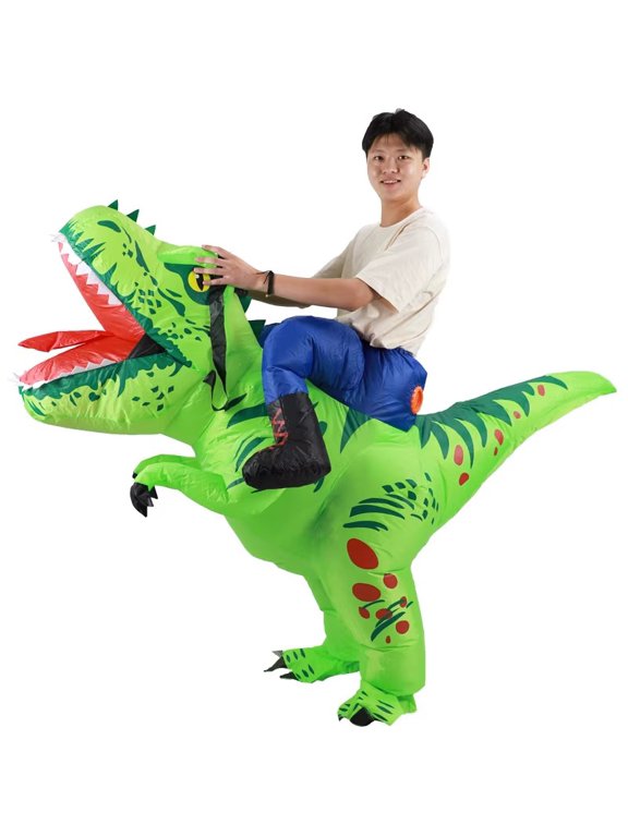 Dinosaur Inflatable Costume, Tyrannosaurus Rex Halloween Costume, Fun Inflatable Costume Cosplay for Holiday Parties and Role-playing,