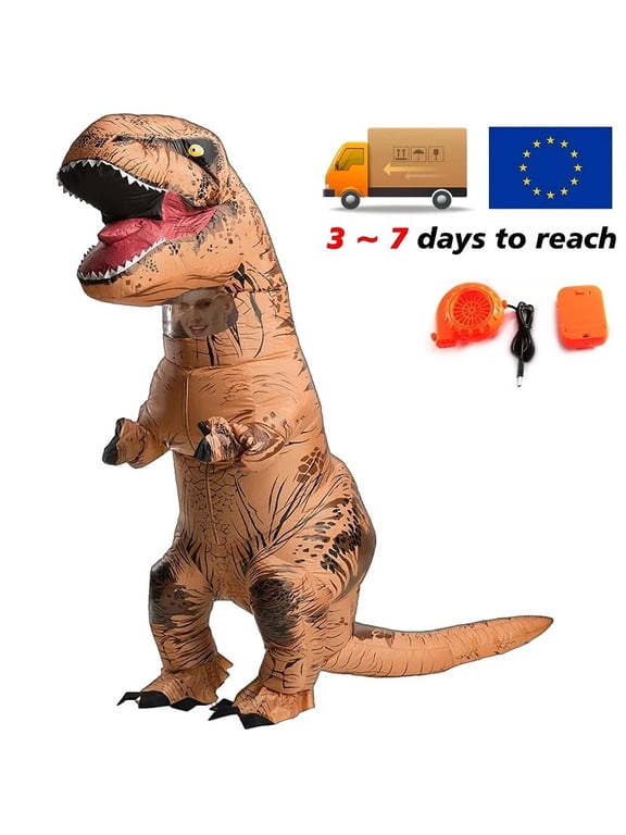 Dinosaur Inflatable Costume, Tyrannosaurus Rex Halloween Costume, Fun Inflatable Costume Cosplay for Holiday Parties and Role-playing,