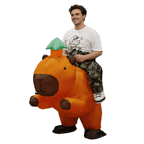 Inflatable Capybara Costume for Adult Blow Up Costumes Halloween Costumes Men Women Funny Ride on Animal Costume for Cosplay Party