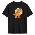 thumbnail image 1 of Dinosaur Inside A Pumpkin Cool Graphic Tee for Men and Women, Playful Holiday Gift Cotton Short Sleeves T-Shirt, 1 of 6
