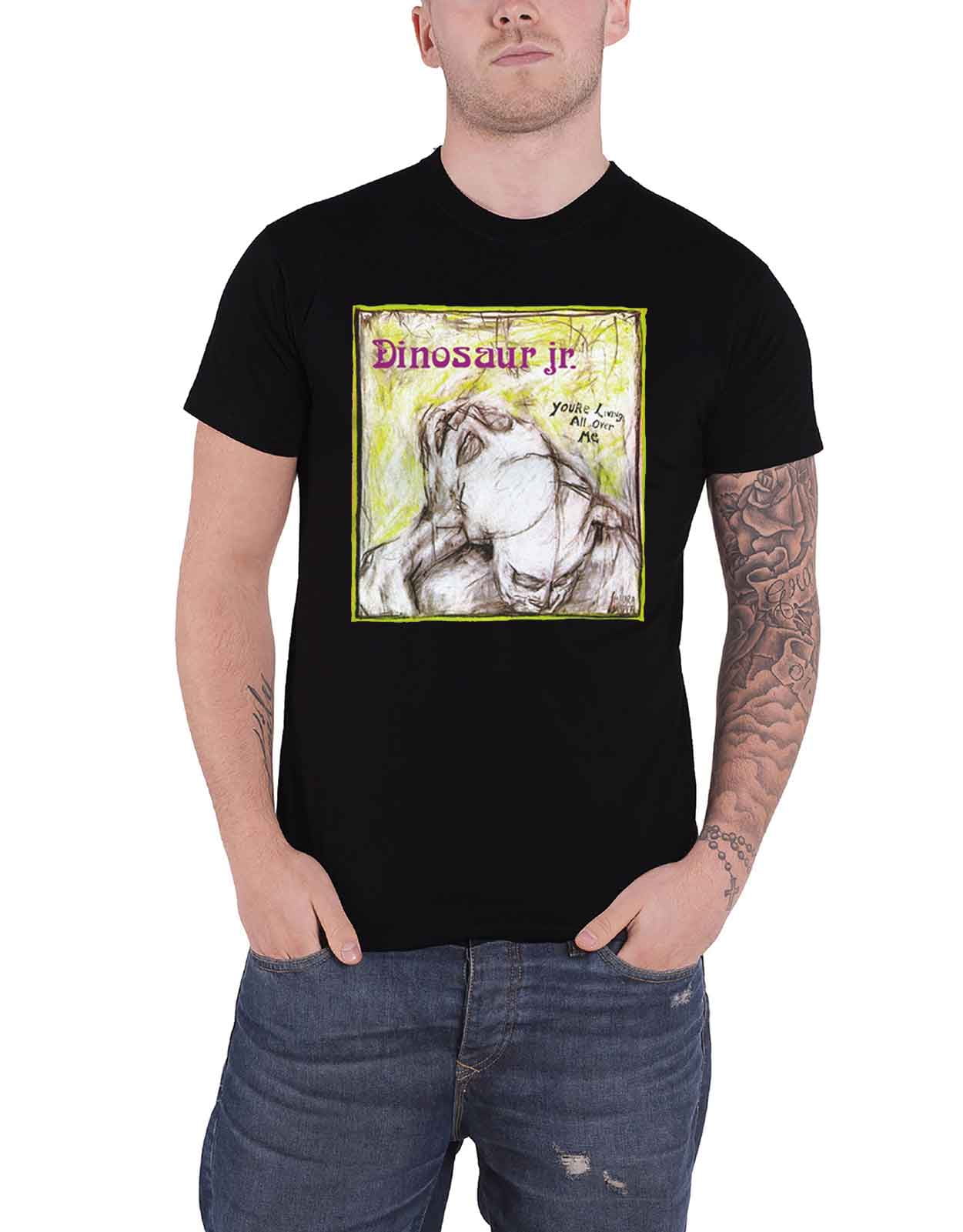 Maglietta Ufficiale Dinosaur Jr Verde Menta | Band Logo Uomo Taglia L | T-Shirt Cotone Nuova