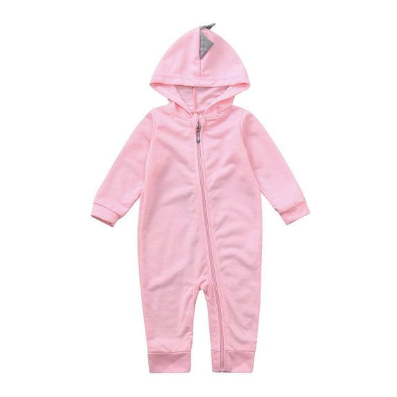 Dinosaur Jumpsuit Toddler Girls Romper Hoodie Boys Clothes Zip Baby Girls Outfits&Set, Size 6 Months- Months