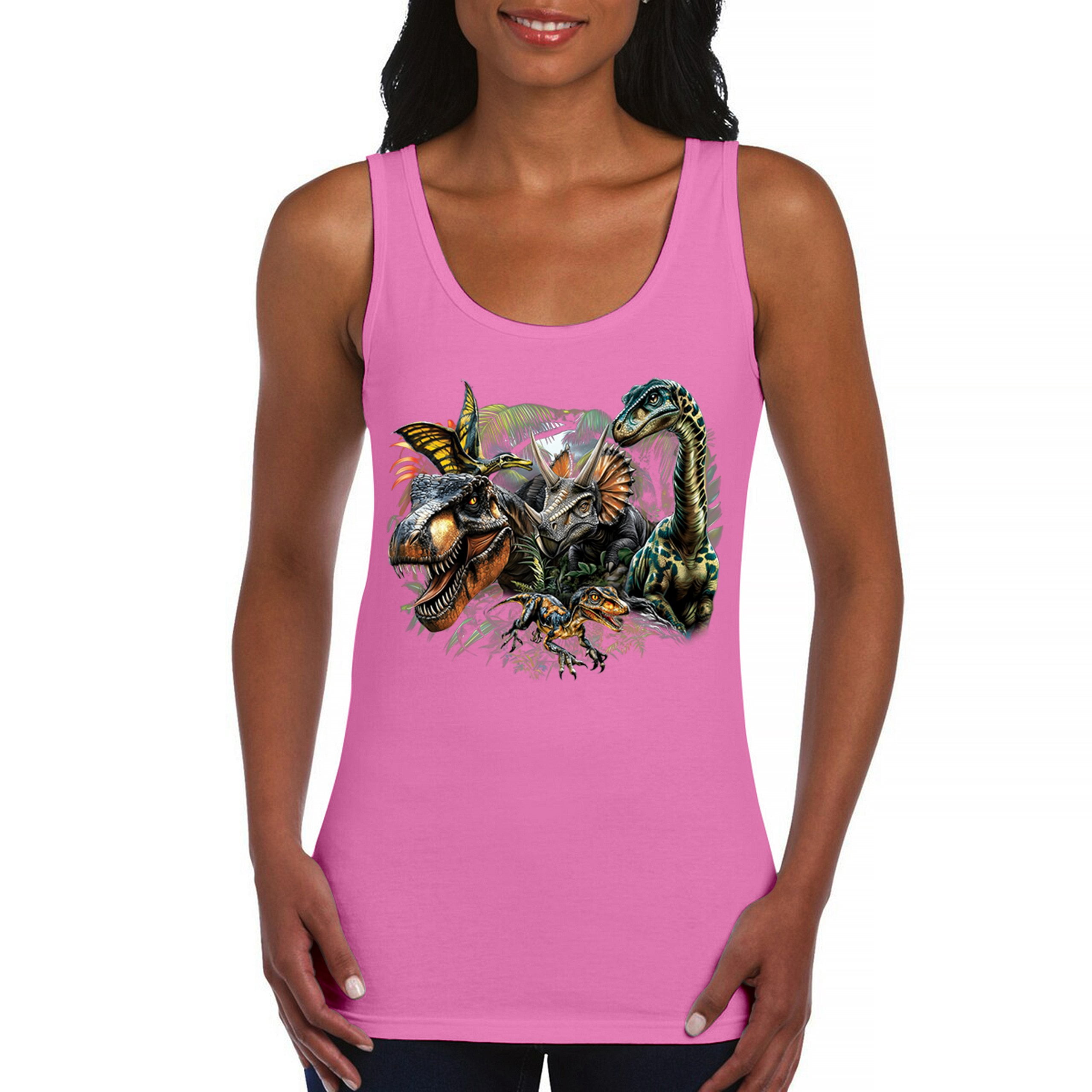 Dinosaur T-rex Graffiti Print Women's Joggers