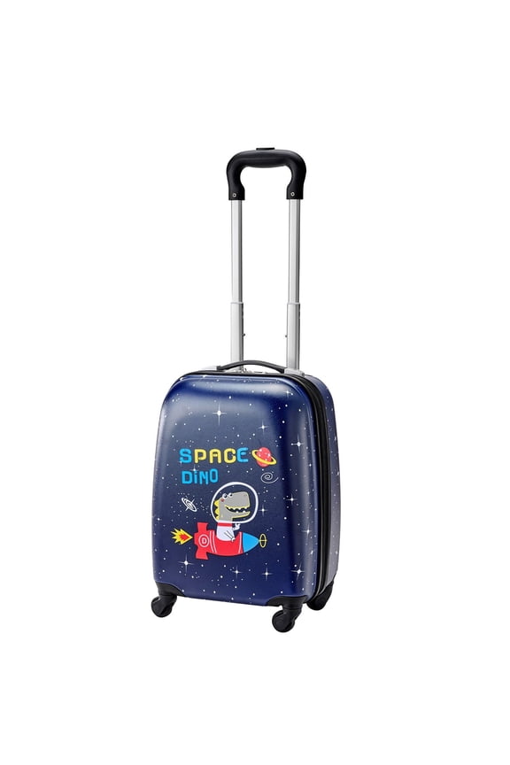 Dinosaur Kids Luggage Set 2 Piece 18 Inch Hardside Rolling Suitcase with Hard Shell Backpack Airline Approved Carry On Holiday Birthday Gift for Girls Boys