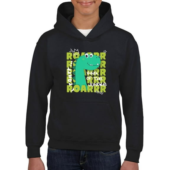 Dinosaur King Of Jungle Hoodie Juniors -Image by Shutterstock,  x-Large