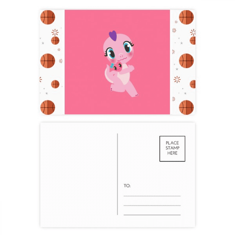 Dinosaur Kingdom Love You Basketball Postcard Set Thanks Card Mailing Side 20pcs