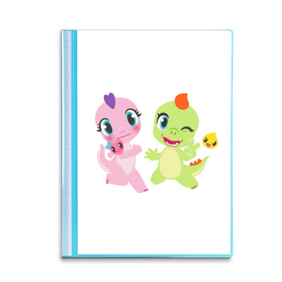 Dinosaur Kingdom Love You Book Sheet Protectors Portfolio Binder Folder