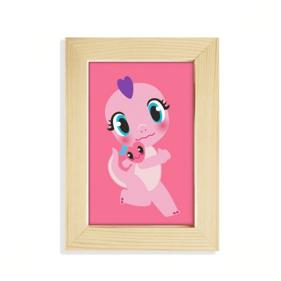 Dinosaur Kingdom Love You Desktop Display Photo Frame Picture Art Painting 5x7 inch