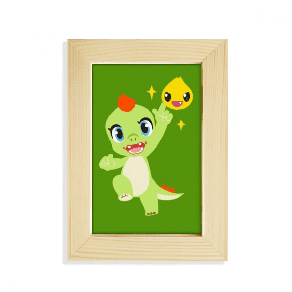 Dinosaur Kingdom Love You Desktop Display Photo Frame Picture Art Painting 5x7 inch