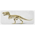 thumbnail image 1 of Dinosaur Kitchen Mat, Primeval Wildlife Concept Fossil Animal Skeleton Paleontology Predator Creature, Plush Decorative Kitchen Mat with Non Slip Backing, 47" X 19", Ivory White, by Ambesonne, 1 of 1