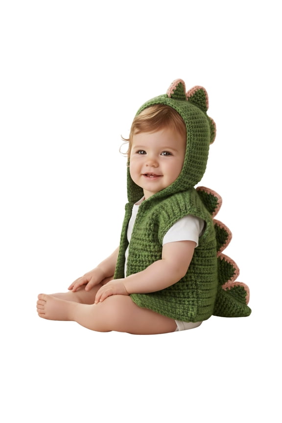 Dinosaur Knitted Sweater for Babies and Kids Halloween Costume Cosplay