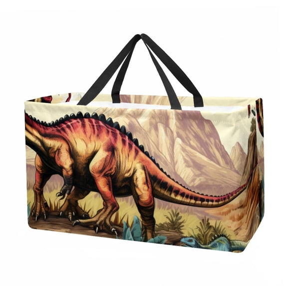 Dinosaur Large Capacity Reusable Foldable Oxford Cloth Easter Basket Tote Bag Shopping Bags Decorative Box