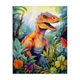 thumbnail image 1 of Stupell Industries Dinosaur Leafy Green Jungle Canvas Wall Art, design by Creative Studio, 20 x 16, 1 of 7