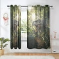 thumbnail image 1 of Dinosaur Leaves Trees Sunlight Blackout Curtains Thermal Insulation 63 inch Grommet for Bedroom Living Room Bathroom Kitchen Windows 2 Pack, 1 of 6