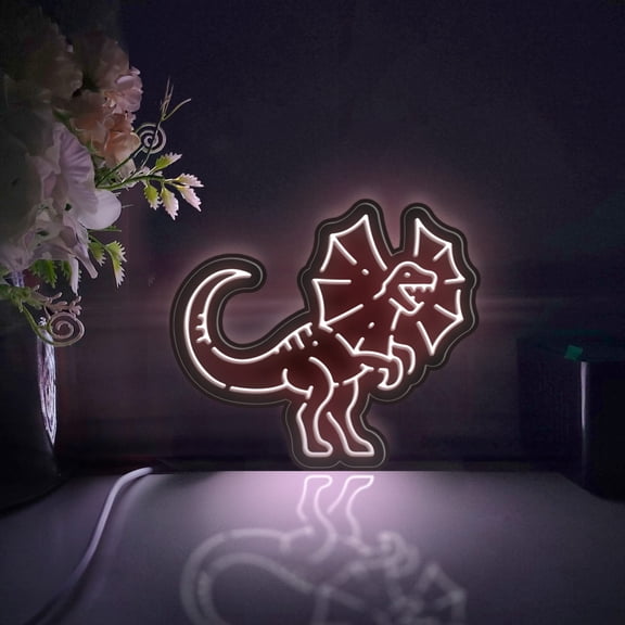 Dinosaur Led Light Box, Dimmable Neon-Like Light Signs USB Power for Wall Decor Bedroom Decoration, Static Light (WxH) 6"x5"