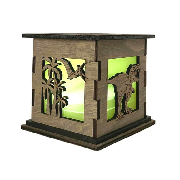 Dinosaur Light Up Box | Unique Shelf Decor | Perfect Bedside Light