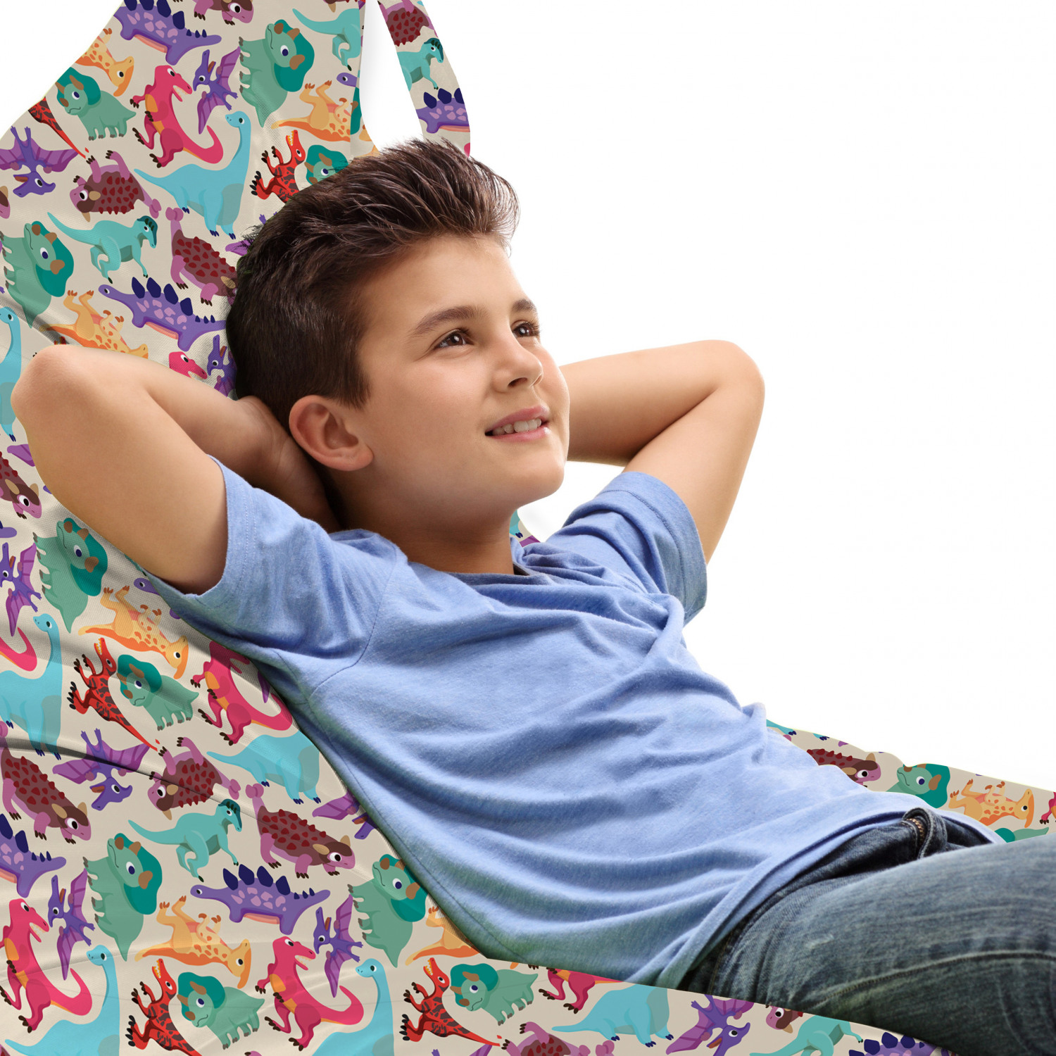 Dinosaur Lounger Chair Bag, Monsters Pattern Dinosaurs Caricature ...