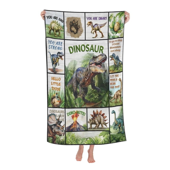 Dinosaur Lovers Bath Towel Soft and Highly Absorbent for Adults