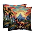 thumbnail image 1 of Dinosaur Luxurious Velvet Decorative Pillows Covers - Set of 2 Throw Pillow Covers for Chair, Unique Patterns, 16x16, 18x18, 20x20 Inches for Any Occasion, 1 of 1