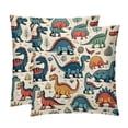 thumbnail image 1 of Dinosaur Luxurious Velvet Throw Pillow Inserts with Unique Patterns - Set of 2 Chair Pillow Covers - Available in 16x16, 18x18, 20x20 Inches for All Occasions, 1 of 1
