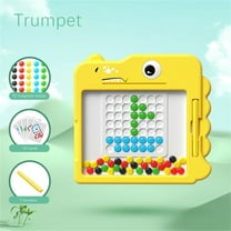Magnetic Drawing Board, Dinosaur Sketch Pad With Beads, Kids Writing Toy, Reusable Educational Gift, Fine Motor Skills Activity, Travel Toy For Toddlers