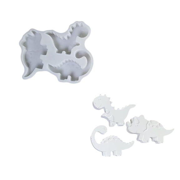 Dinosaur Miniature Figurine Silicone Mold Craft Tool For Home Decors Projects Using Durability Cement Plasters