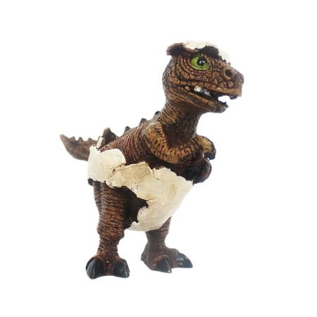 Dinosaur Model Reptile Resin Ornament Decor Landscaping - Hide Cave Cactus Plant NS
