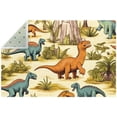 thumbnail image 1 of Dinosaur Modern Geometric Area Rug - Soft Polyester Floor Mat for Living Room, Bedroom, or Office - Stylish Accent Rug for Home Decor - 5' x 8' Gray and White Rug, 1 of 6