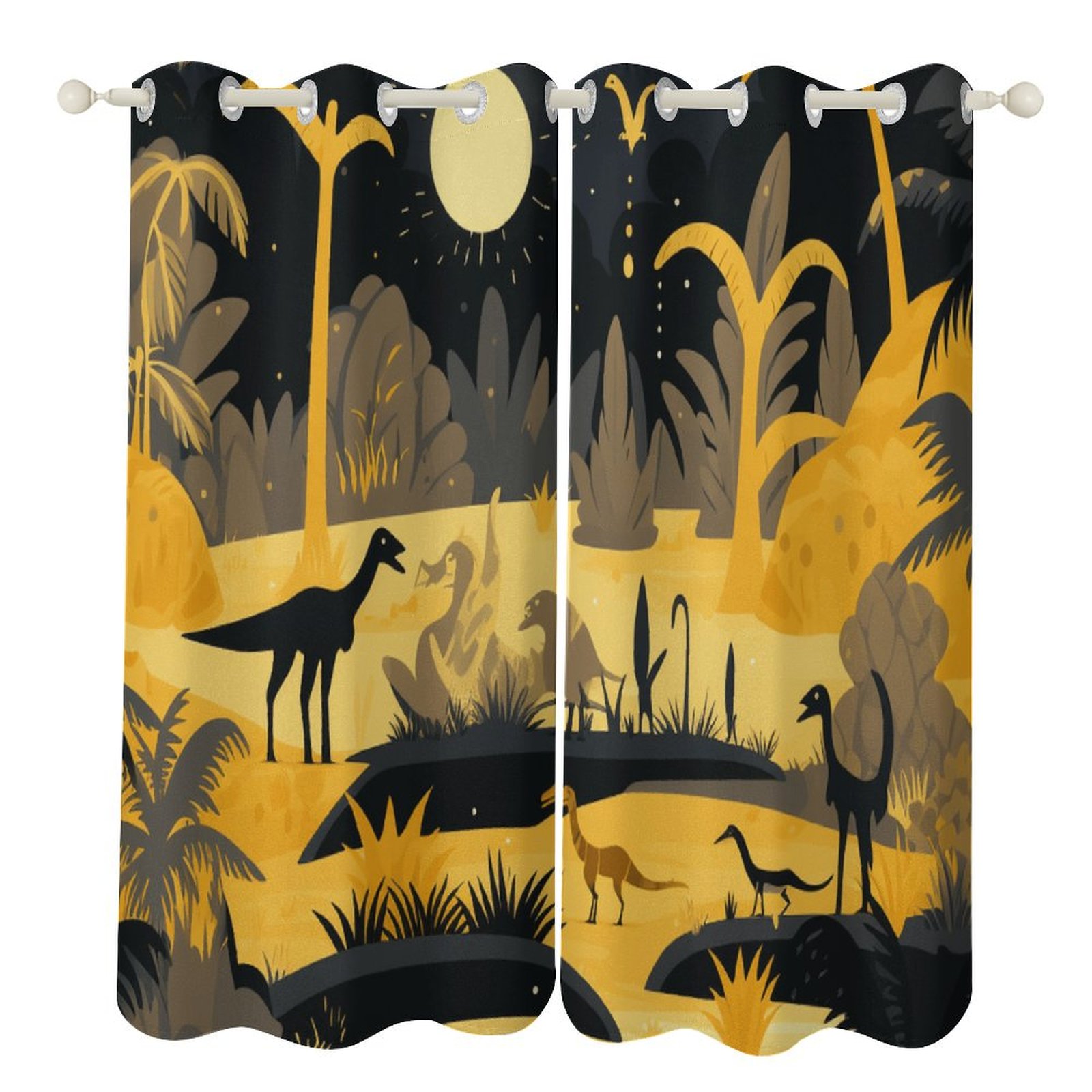 Dinosaur Modern Window for Living Room Curtains for Child Bedroom Kitchen Decor Blinds Drapes